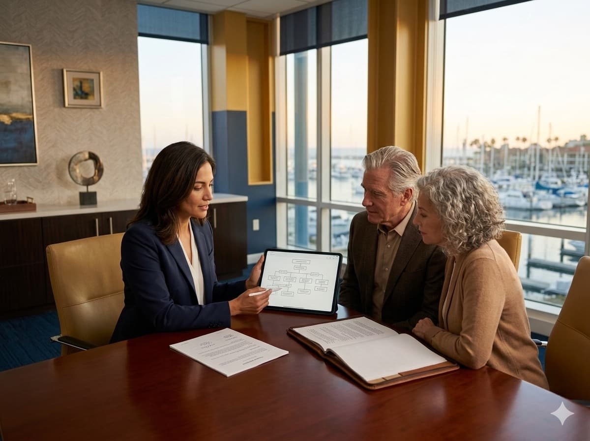 Estate planning documents on a desk